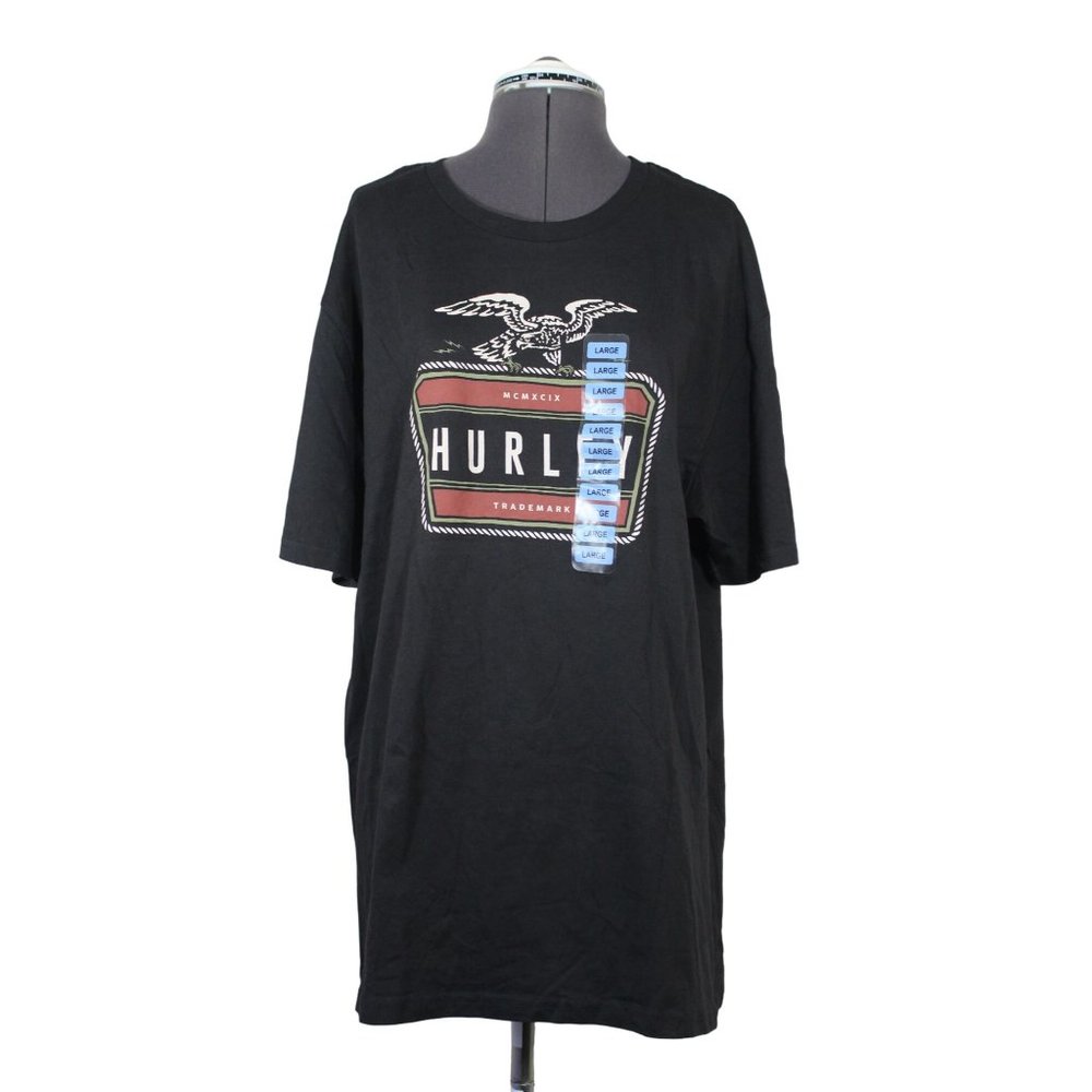 Hurley men's soft cotton crew neck short‎ sleeve boxy t-shirt
